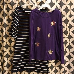 Tunic/dress & long sleeve shirt 10/12 faded glory